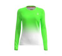 BIDI BADU Crew Gradiant Haut Manches Longues Filles-Vert Fluo,Blanc