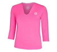 BIDI BADU Crew V-Neck Haut Manches Longues Femmes-Pink