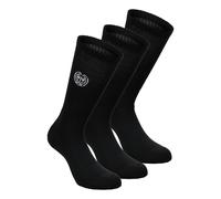 BIDI BADU Don Carlito Crew Move Chaussettes De Tennis Pack De 3-Noir,Blanc 31-34