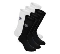 BIDI BADU Don Carlito XXL Crew Move Chaussettes De Sport Pack De 6-Noir,Blanc 35-38