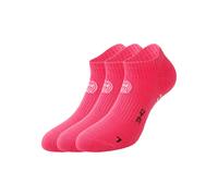 BIDI BADU Karli Tech No-Show Chaussettes De Sport Pack De 3-Pink,Blanc