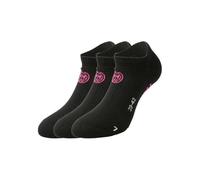 BIDI BADU Karli Tech Pack No-Show Socks Unisex Unisex Chaussettes De Sport Noir-Pink Pack De 3 47-50