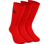 BIDI BADU Matayo Crew Tech Chaussettes De Sport Pack De 3 Hommes-Rouge Clair,Bleu