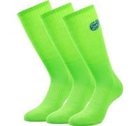 BIDI BADU Matayo Crew Tech Chaussettes De Sport Pack De 3 Hommes-Vert Fluo,Bleu 31-34