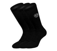 BIDI BADU Tamio Tech Crew Chaussettes De Sport Pack De 3-Noir,Blanc 47-50
