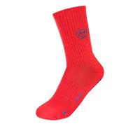 BIDI BADU Tamio Tech Crew Chaussettes De Sport Pack De 3-Rouge,Bleu Foncé