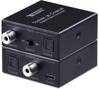 Bidirectionnel Convertisseur Audio numérique SPDIF Toslink vers Coaxial,Répartiteur Audio Numérique Coaxial vers SPDIF Toslink avec câble USB