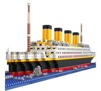BIDIUTOY Titanic Ship Model Building Block Set 3D Puzzle Sets DIY Educational Toys Bricks Toy-with 1860Pcs Micro Mini Blocks Ideal Gift for Kids &