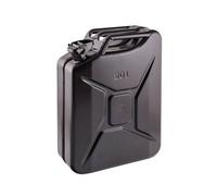 Bidon 20L métal essence carburant TÜV OTAN noir RAL 9005 certificat ON