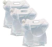 Bidon à eau pliable - Semptec - 10 L - Pack de 3 - Sans BPA - Poignée de transport