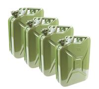 Bidon À Essence Conteneur Métallique 4X 20L Olive Vert Essence Diesel