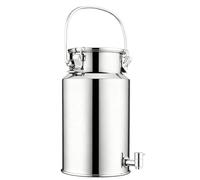 Bidon À Huile en Acier Inoxydable Avec Robinet Bidon a Lait Aluminium for À Vin Baril Seau À Eau Huile Réservoir À Thé Avec Couvercle Scellé,3L