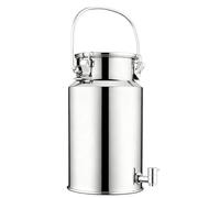 Bidon À Huile en Acier Inoxydable Avec Robinet Bidon a Lait Aluminium for À Vin Baril Seau À Eau Huile Réservoir À Thé Avec Couvercle Scellé,15L
