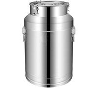 Bidon À Lait avec Couvercle en Silicone, Seau De Transport De Lait en Acier Inoxydable 201, Seau À Vin, Bouteille, Pichet À Lait, Fût, Baril D'Huile, Boîte À Thé, Pot À P-48L
