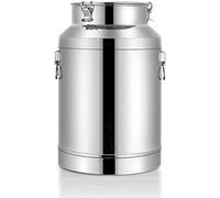 Bidon À Lait en Acier Inoxydable 201, Seau À Vin Robuste, Seau De Transport, Pichet À Lait, Baril D'Huile, Pot À Lait, Boîte À Thé avec Couvercle Hermétique, Stockage De -76L