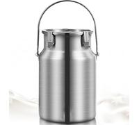 Bidon À Lait en Acier Inoxydable 304 Seau De Transport De Lait avec Couvercle,Scellés Pot À Lait Bidon À Huile,Bidon Etanche,Jerricane Alimentaire pour Le Transport Ou Le Rangement 10L