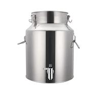Bidon à lait et seau à vin en acier inoxydable - Seau de transport robuste de 5 L/9 L/14 L avec couvercle hermétique pour le stockage du vin et des liquides - Boîte à baratte et pichet