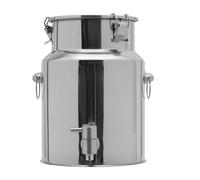 Bidon à Lait,Seau à Lait/cuillère,8 L/8,5 QT,en Acier Inoxydable,Compost Rond métal avec Couvercle et poignée,Bord Ouvert Robuste pour Eau,vin,café(14 L)