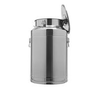 Bidon à Lait,Seau à Lait/cuillère Lait,8 L/8,5 QT,en Acier Inoxydable,Compost Rond métal avec Couvercle et poignée,Bord Ouvert Robuste pour Eau,vin,café(8 L)