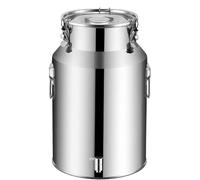 Bidon Alimentaire 10l Avec Robinet, Bidon a Lait Inox for À Vin Baril Seau À Eau Huile Réservoir À Thé Avec Couvercle Scellé,Capacity-14L