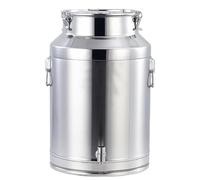 Bidon Alimentaire 20l Avec Robinet Inox,Seau Inox Couvercle for À Vin Baril Seau Eau Huile Réservoir Thé Avec Couvercle Scellé,Capacity-5Liters