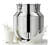 bidon alimentaire 5/10/15/20l avec robinet,seau inox alimentaire avec couvercle pour le riz,la farine,les céréales,A-50liter