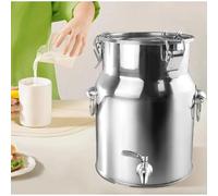 Bidon Alimentaire 5/10l Avec Robinet Bidon a Lait Inox for À Vin Baril Seau À Eau Huile Réservoir À Thé Avec Couvercle Scellé,Capacity-48Liters