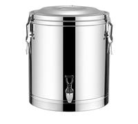 Bidon Alimentaire pour Vin Baril D'isolation en Acier Inoxydable Boîte Chaude Froide pour Rassemblements Fêtes en Plein Air Seau à Lait Récipient(20L)