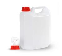 Bidon ARD - HDPE avec robinet | bidon à eau | Réservoir chimique | Large ouverture alimentaire, empilable | Idéal pour un usage domestique et industriel (5 litres)