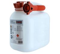 Bidon d’essence hünersdorff 5 litres - version Classic renforcée - bec verseur PREMIUM inclus - entièrement transparent - homologué UN/RKK - fermeture Classic homologuée BAM