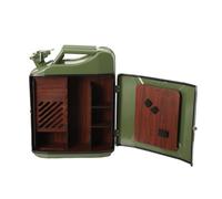 Bidon de 20 l - Mini bar - Vert militaire - Armoire de bar mobile