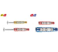 Bidon de 300 chevilles bi-matière COLORTECH 5x30 avec vis tête plate SPIT 565193