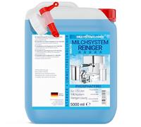 Bidon de 5 litres de nettoyant pour système de lait | Concentré pour machine à café automatique + bec verseur | Nettoyant pour mousse de lait | Nettoyant universel pour tous les fabricants