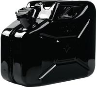 Bidon de carburant 10 l noir RAL 9005 tôle d'acier 0,9 mm L345xl165xH275mm