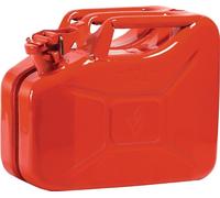 Bidon de carburant 10l rouge feu RAL 3000 acierbl.0,9mm L345xl165xH275mm VALPRO