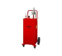 Bidon de Carburant Capacité 30gal Réservoir de Stockage d'Essence Avec 4 Roues Rouge