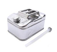bidon de carburant en acier inoxydable de 10L, construction anti-fuite, filtre facile à utiliser, argenté