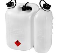 Bidon de carburant Hitachi 714822 blanc (5l) + Réservoir d'huile Hitachi (3l)
