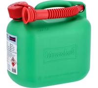 Bidon de carburant STANDARD 5 L, vert, HD-PE, homologation ONU