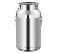bidon de lait inox 5l,bidon lait inox For À Vin Baril Seau Eau Huile Réservoir À Thé avec Couvercle Scellé,capacity-35Liters