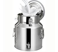 Bidon De Lait INOX 5l,Pot À Lait en Acier Inoxydable Bidon Hermétique-Seau De Cuisine avec Couvercle-Seau De Rangement pour Le Riz, La Farine, Les Céréales,Capacity1-58L