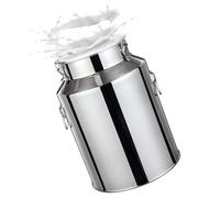 Bidon De Lait Inox 5L Pot a Lait Inox Bidon for À Vin Baril Seau À Eau Huile Réservoir À Thé Avec Couvercle Scellé,Capacity-14L