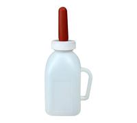 Bidon de lait pour animaux - Technologie robuste de moulage par jetable - Mamelon stérile pour une alimentation sûre - Options de 1 l et 2 l - Convient pour veau, agneau, cochon, chien