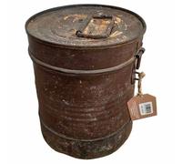 Bidon De Metal Acabado Artesanal
