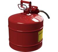 Bidon de Sécurité AccuFlow en Acier de Type II avec 25mm Bec Verseur Flexible Métal, 19 L, Rouge