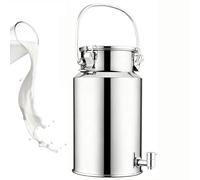 Bidon de transport de lait avec couvercle à joint en silicone et robinet pour une manipulation efficace des liquides