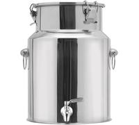 Bidon de transport de lait en acier inoxydable de 24 L avec robinet - Distributeur de boissons robuste pour liquides et solides Idéal pour le vin et les solutions de stockage de cuisine