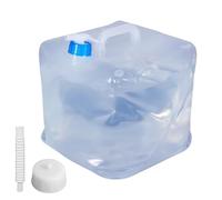 Bidon d'eau pliable 15 litres : Réservoir d'eau pliable LEKEFETO sans BPA, récipient stockage d'eau, bouteille d'eau avec robinet poignée pourcamping, randonnée et préparation aux situations d'urgence