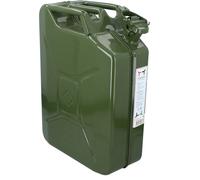 Bidon d'essence 20 litres acier - Essence et eau - Certifié UN pour liquides dangereux - 35 x 16 x 46 CM - Vert