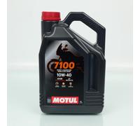 Bidon d'huile lubrifiant Motul 7100 10W40 4T 100% Synthèse 4L pour moto Neuf